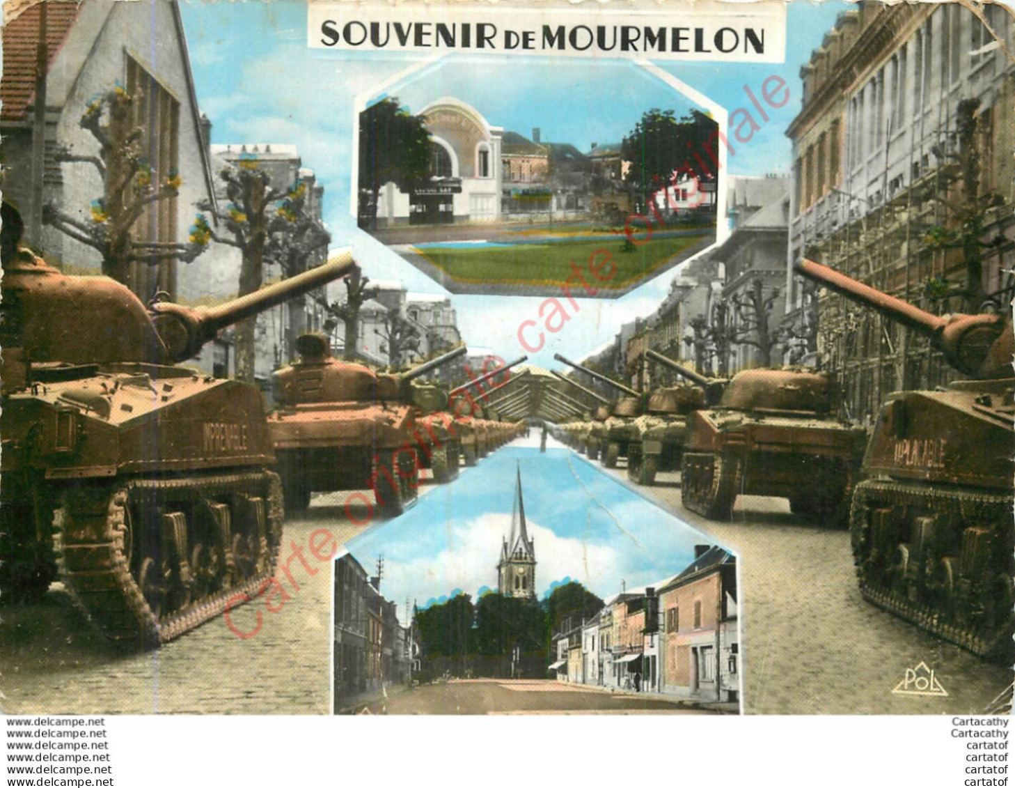 51.  MOURMELON LE GRAND . SOUVENIR .  CP Multivues . - Mourmelon Le Grand
