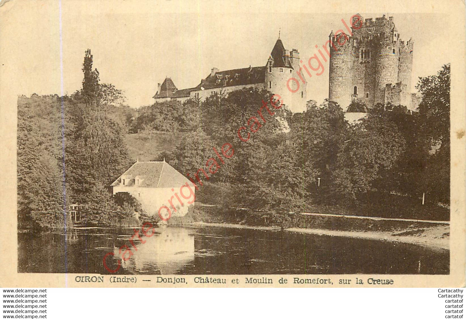 36.  CIRON .   Donjon, Château Et Moulin De ROMEFORT Sur La Creuse . - Other & Unclassified