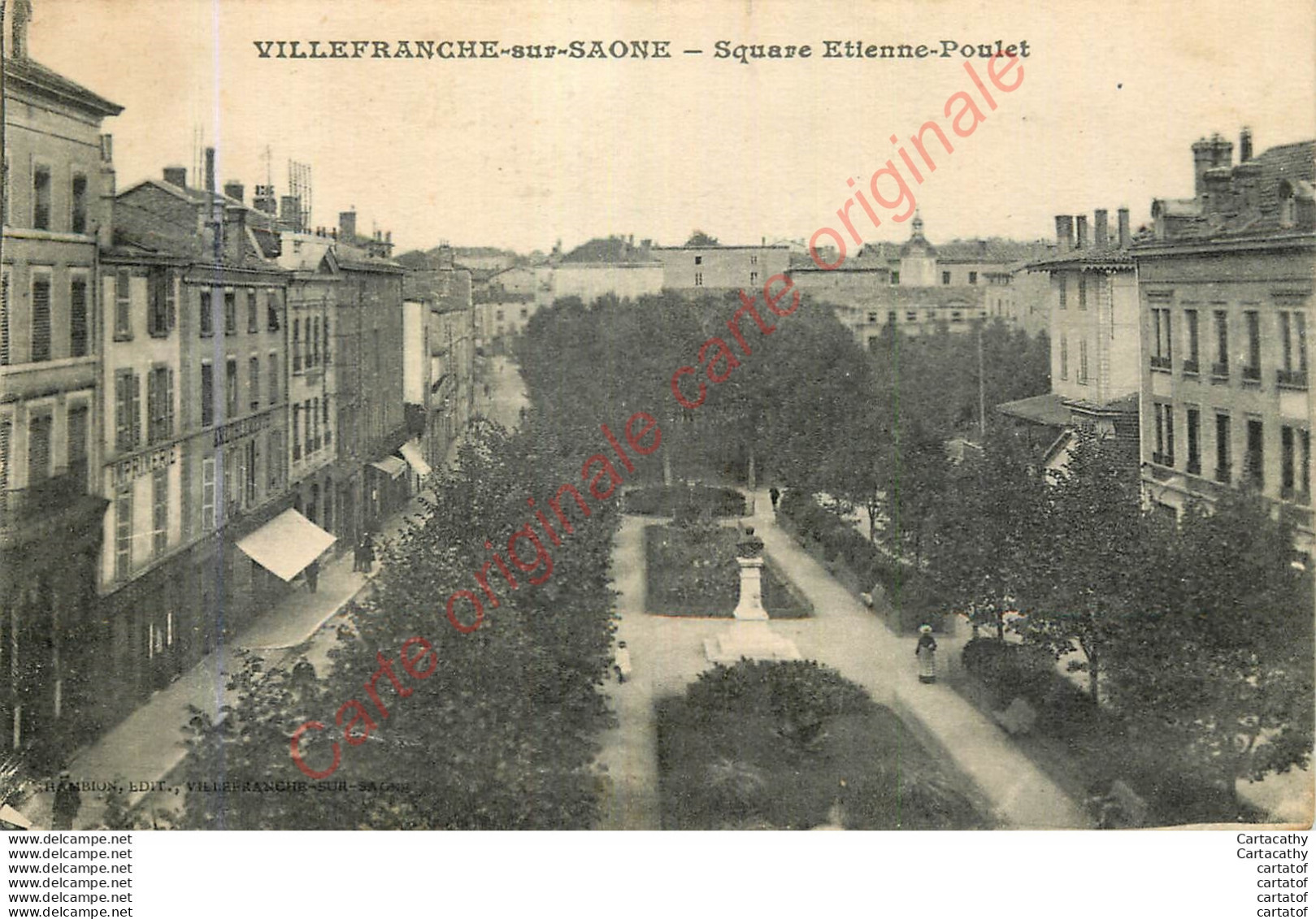 69.  VILLEFRANCHE SUR SAONE . Square Etienne Poulet . - Villefranche-sur-Saone