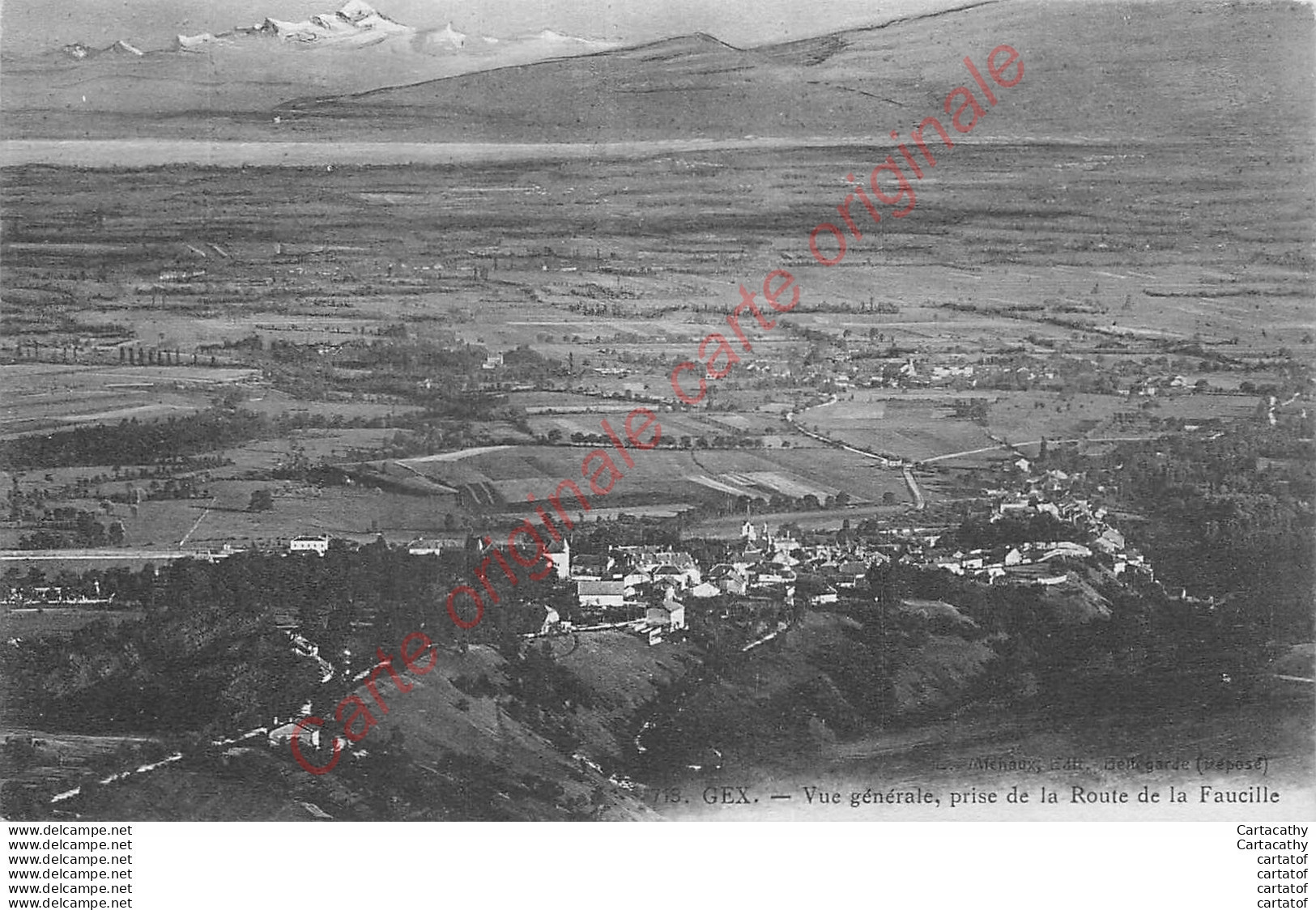 01.  GEX .  Vue Générale Prise De La Route De La Faucille . - Gex