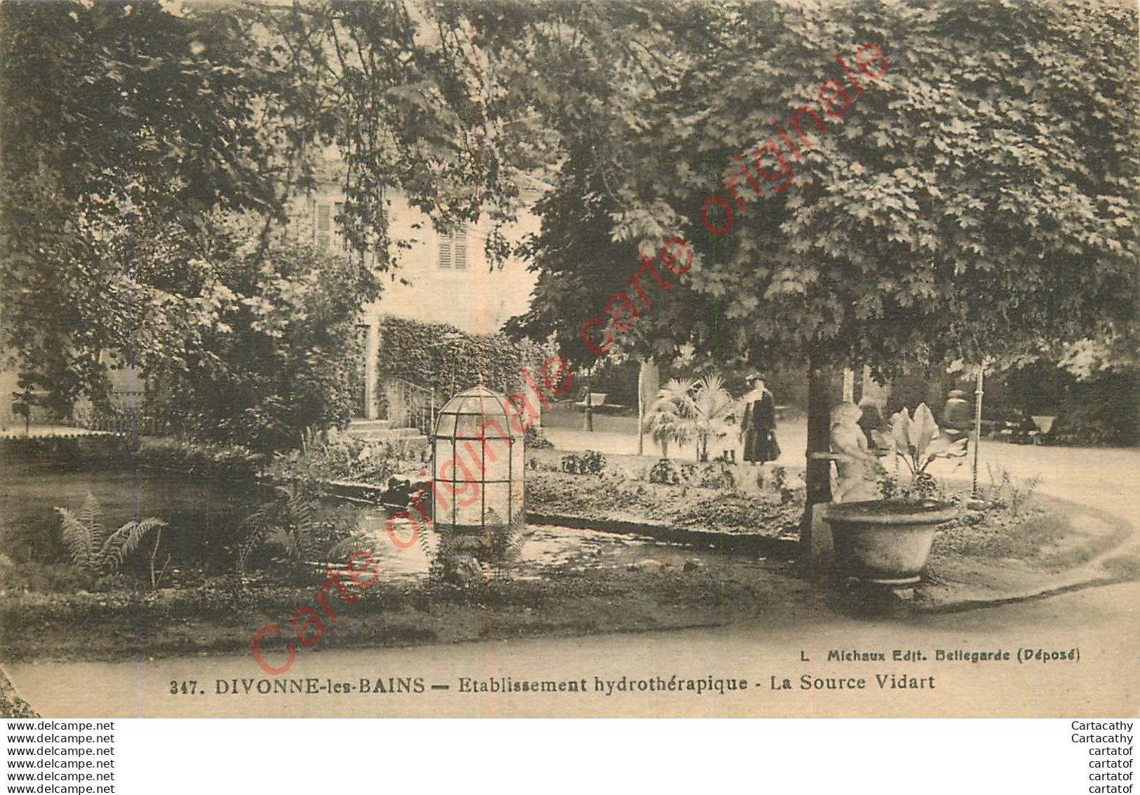 01.   DIVONNE LES BAINS .  Etablissement Hydrothérapique . La Source Vidart . - Divonne Les Bains