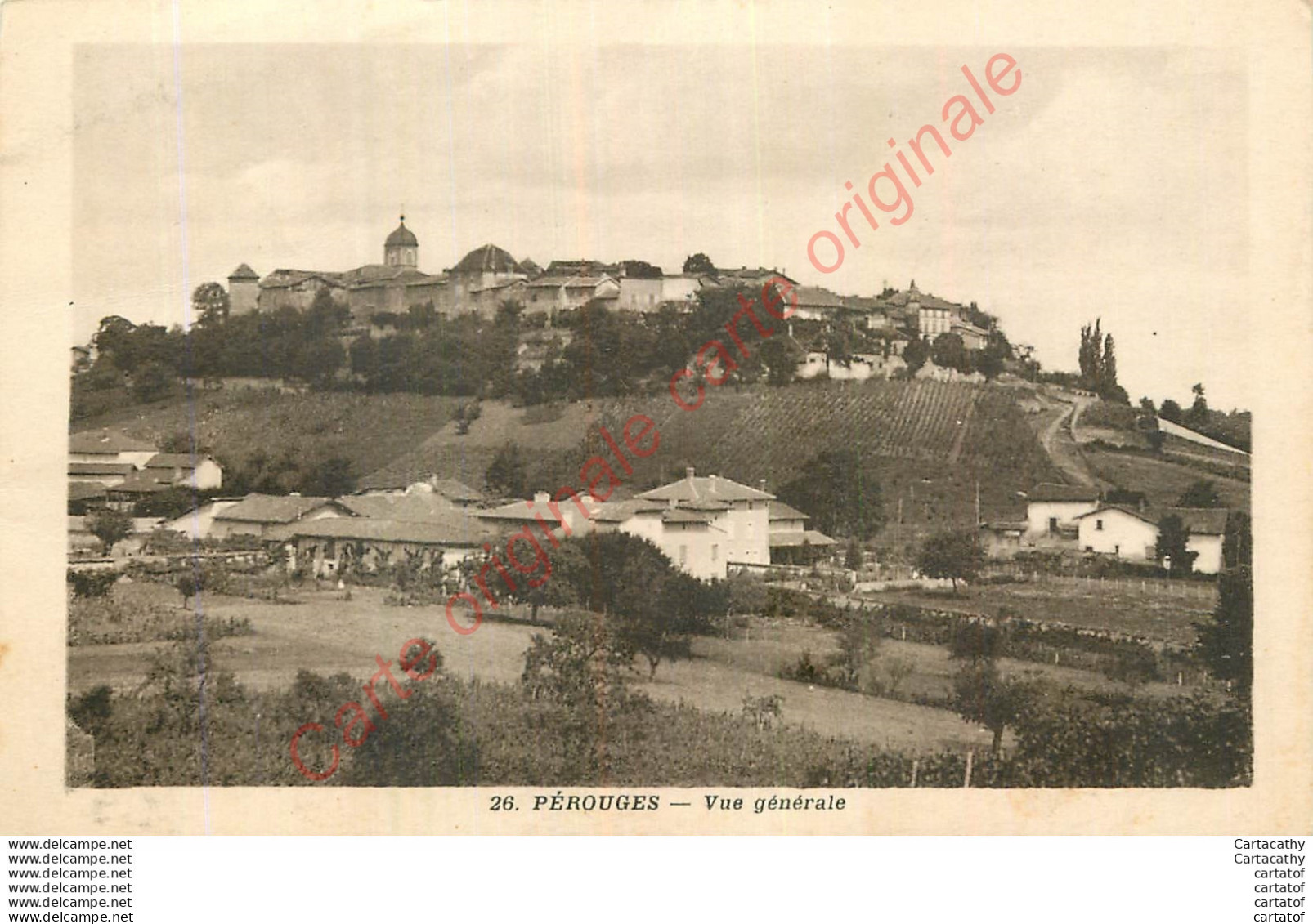 01.  PEROUGES .  Vue Générale . - Pérouges