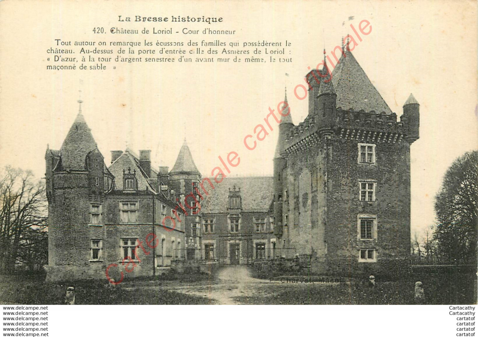 01.  Château De LORIOL .  Cour D'Honneur . - Ohne Zuordnung