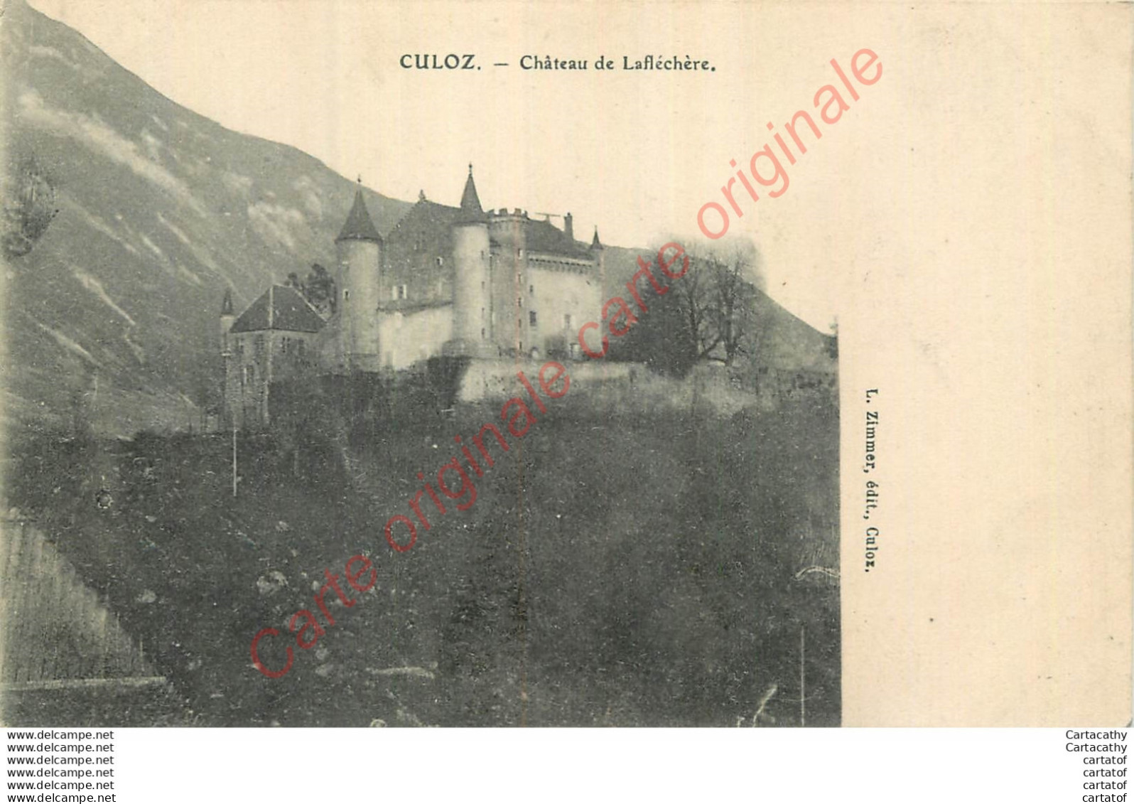 01.  CULOZ .   Château De Lafléchère . - Ohne Zuordnung