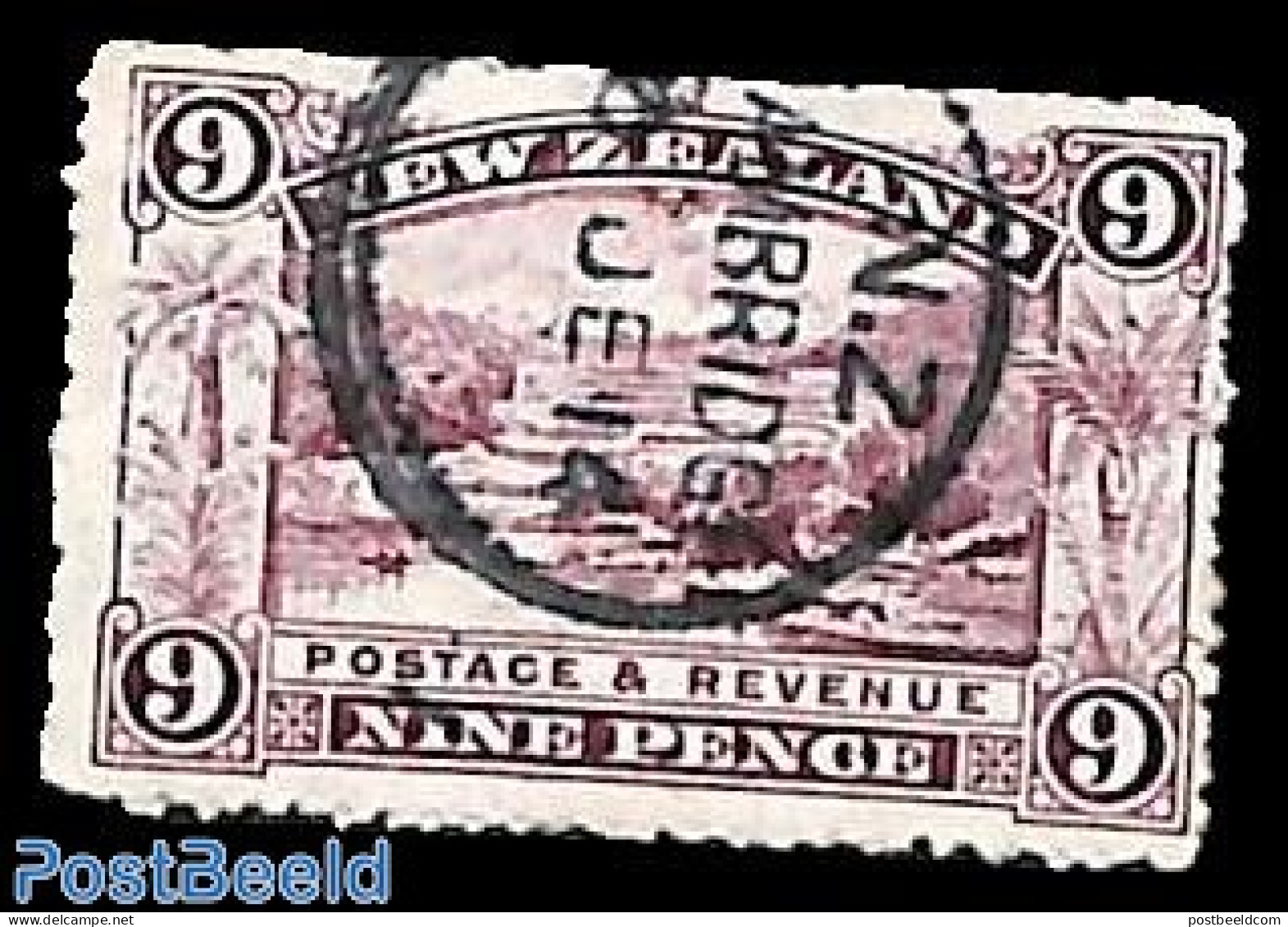 New Zealand 1902 9d, Perf. 14, WM NZ-star, Used, Used Or CTO - Gebraucht