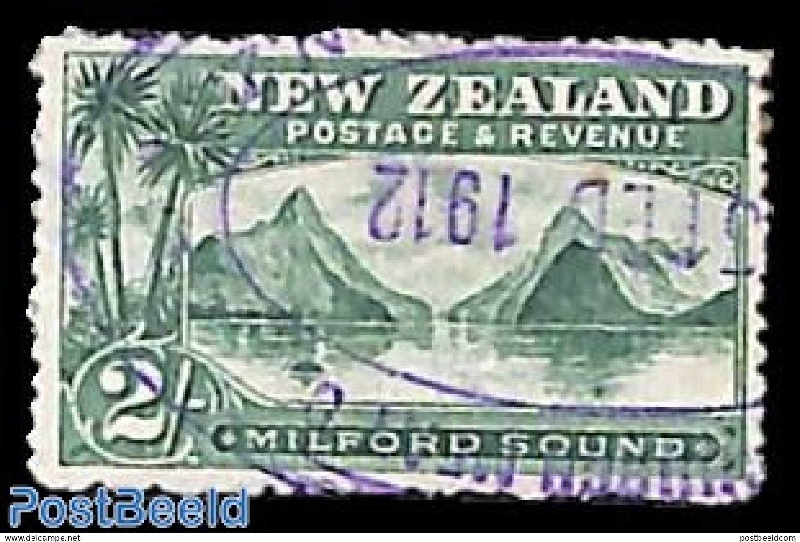 New Zealand 1902 2sh, Perf. 14, WM NZ-star, Used, Used Or CTO - Gebraucht