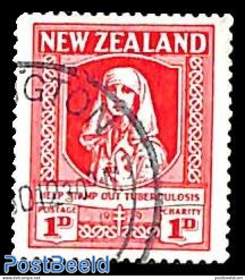 New Zealand 1929 Help Stamp Out Tuberculosis 1v, Used, Used Or CTO - Oblitérés