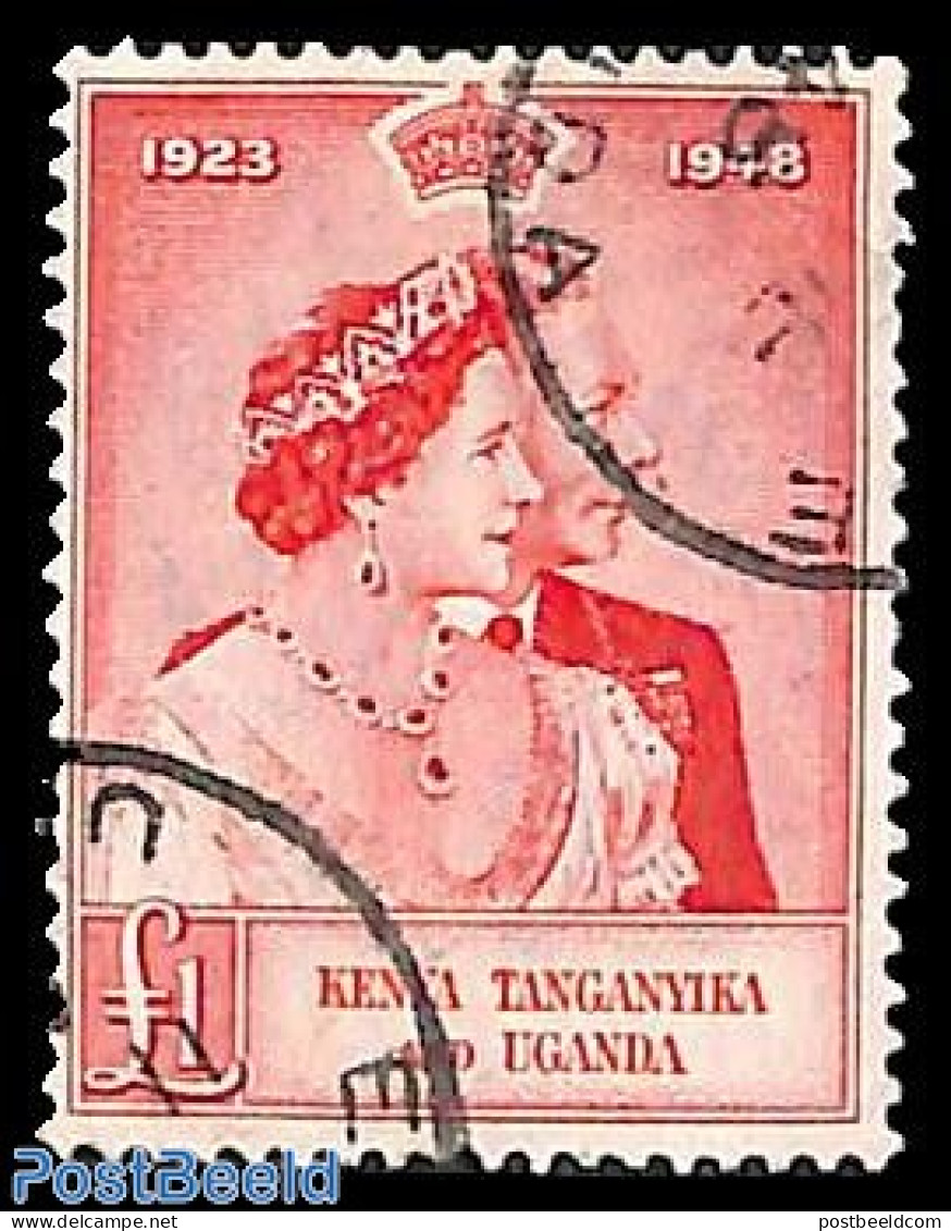 East Africa 1948 1pound, Used, Used Or CTO, History - Kings & Queens (Royalty) - Case Reali