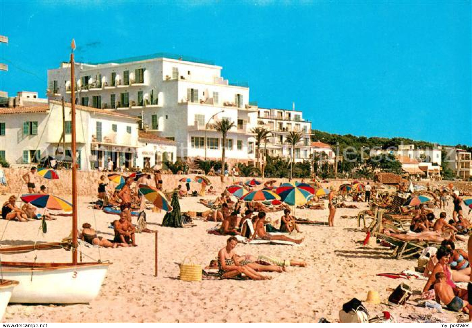 73655274 Cala Millor Mallorca Vista Parcial De La Playa Y Hoteles Cala Millor Ma - Sonstige & Ohne Zuordnung