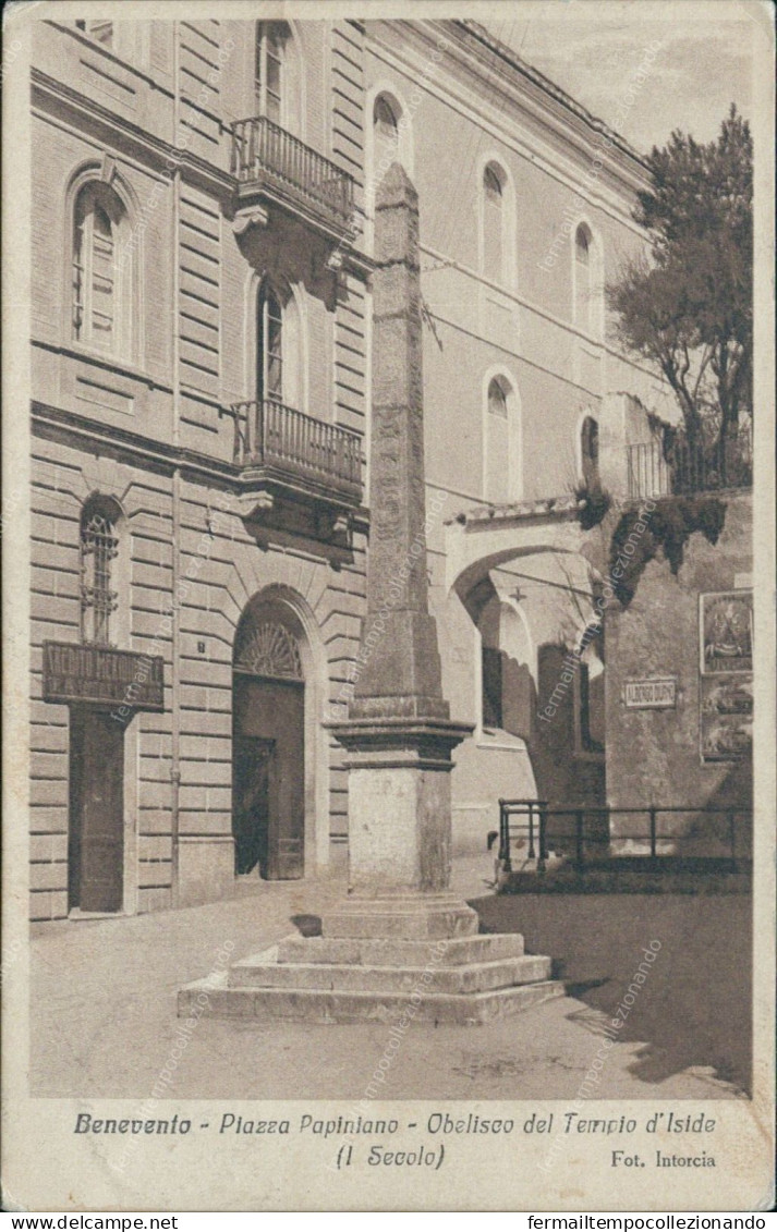 V785 Cartolina Benevento Citta' Piazza Papiniano 1931 - Benevento