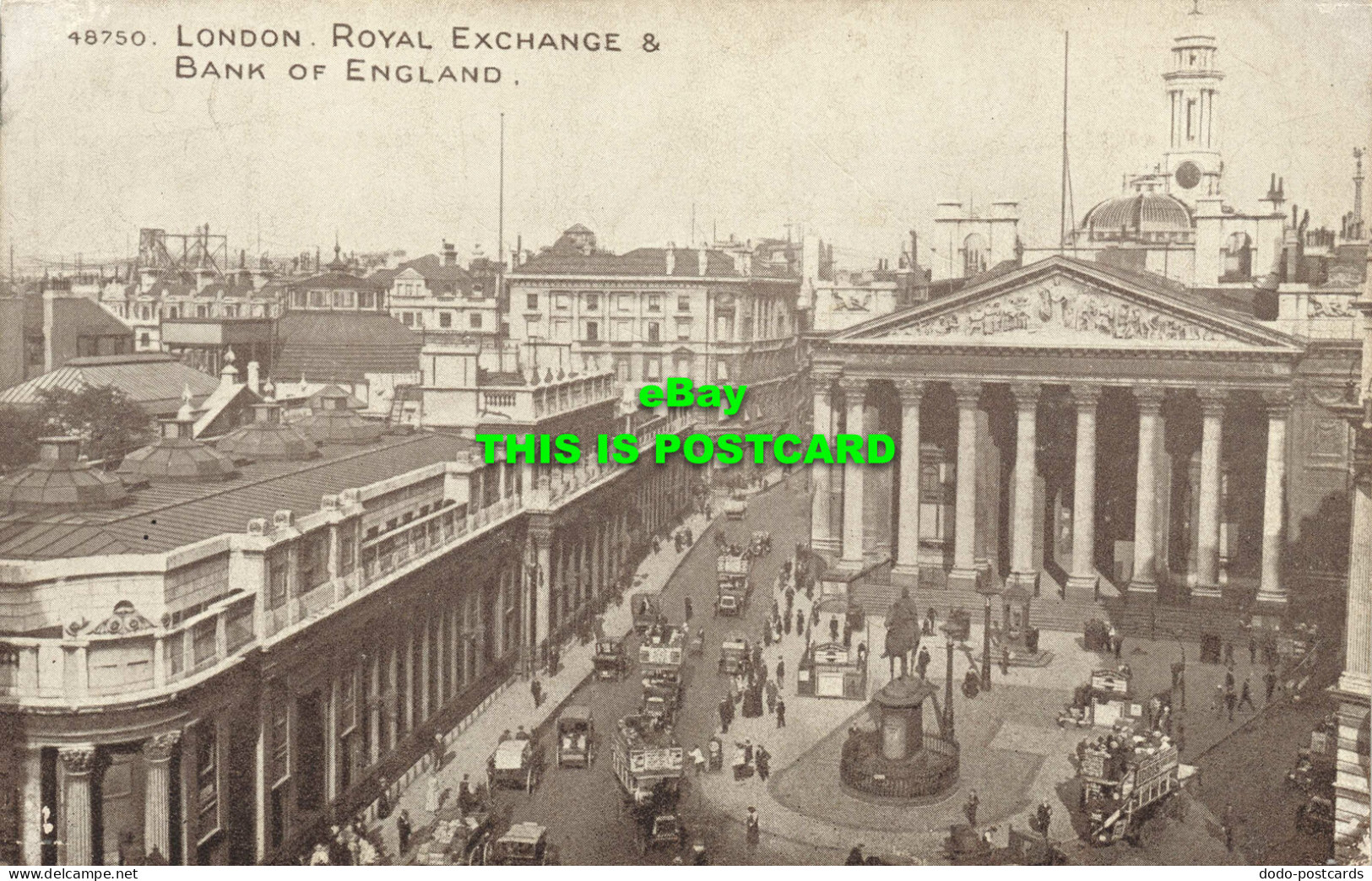 R568410 48750. London. Royal Exchange And Bank Of England. Sepiatone Series. Pho - Sonstige & Ohne Zuordnung