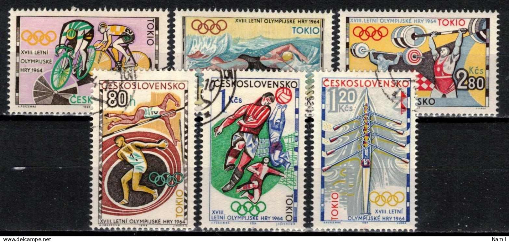 Tchécoslovaquie 1964 Mi 1488-93 (Yv 1354-9), Obliteré - Oblitérés