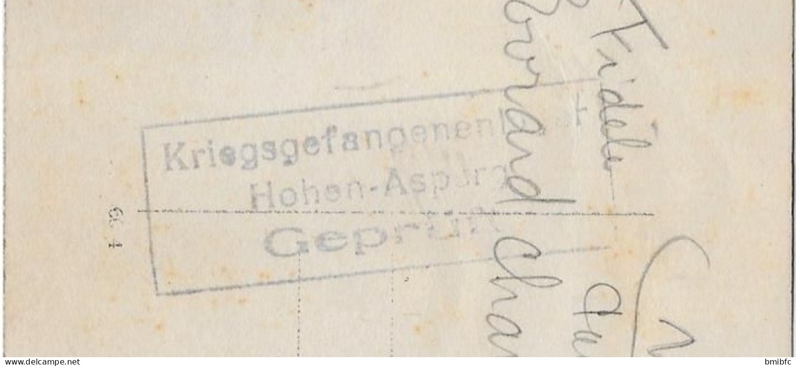 Mai 1918   .au Dos Tampon Encore Déchiffrable Kriegsgefangenensendung    Hohen-Asperg - Geprüft - Personen