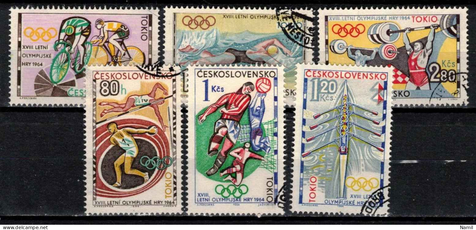 Tchécoslovaquie 1964 Mi 1488-93 (Yv 1354-9), Obliteré - Oblitérés