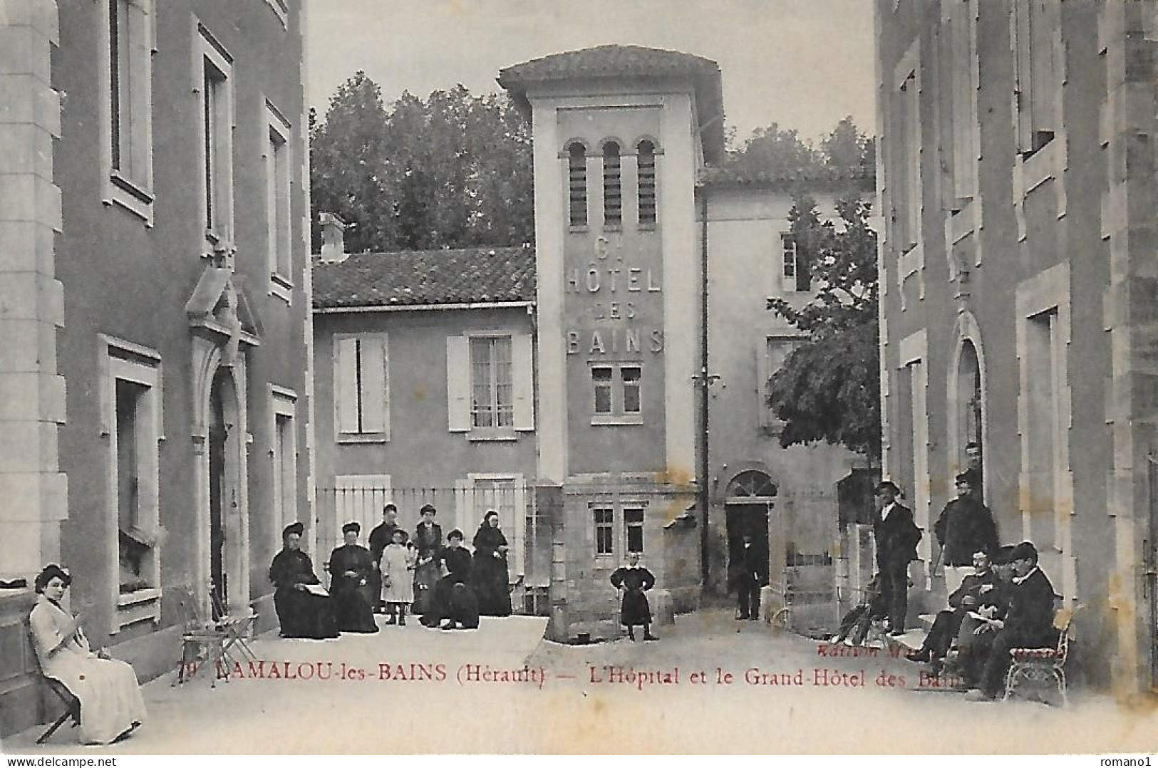 34)     LAMALOU  Les  BAINS  -  L' Hôpital Et Le Grand Hôtel Des Bains - Lamalou Les Bains