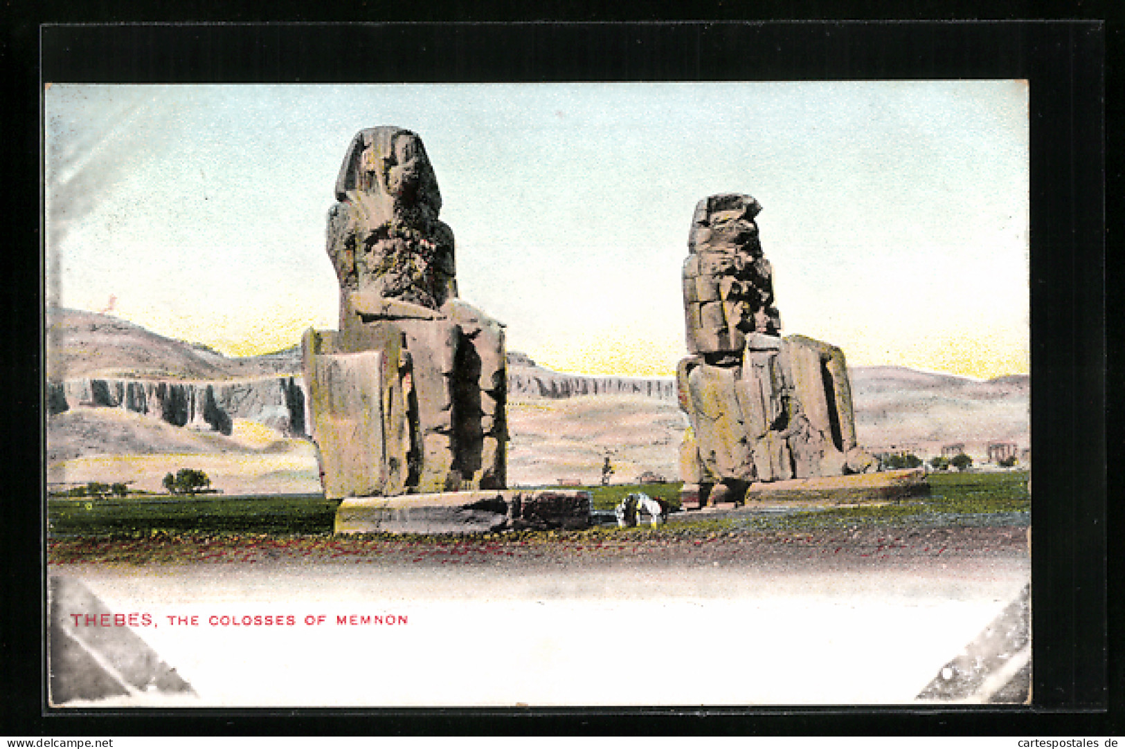 CPA Thebes / Theben, The Colosses Of Memnon  - Autres & Non Classés