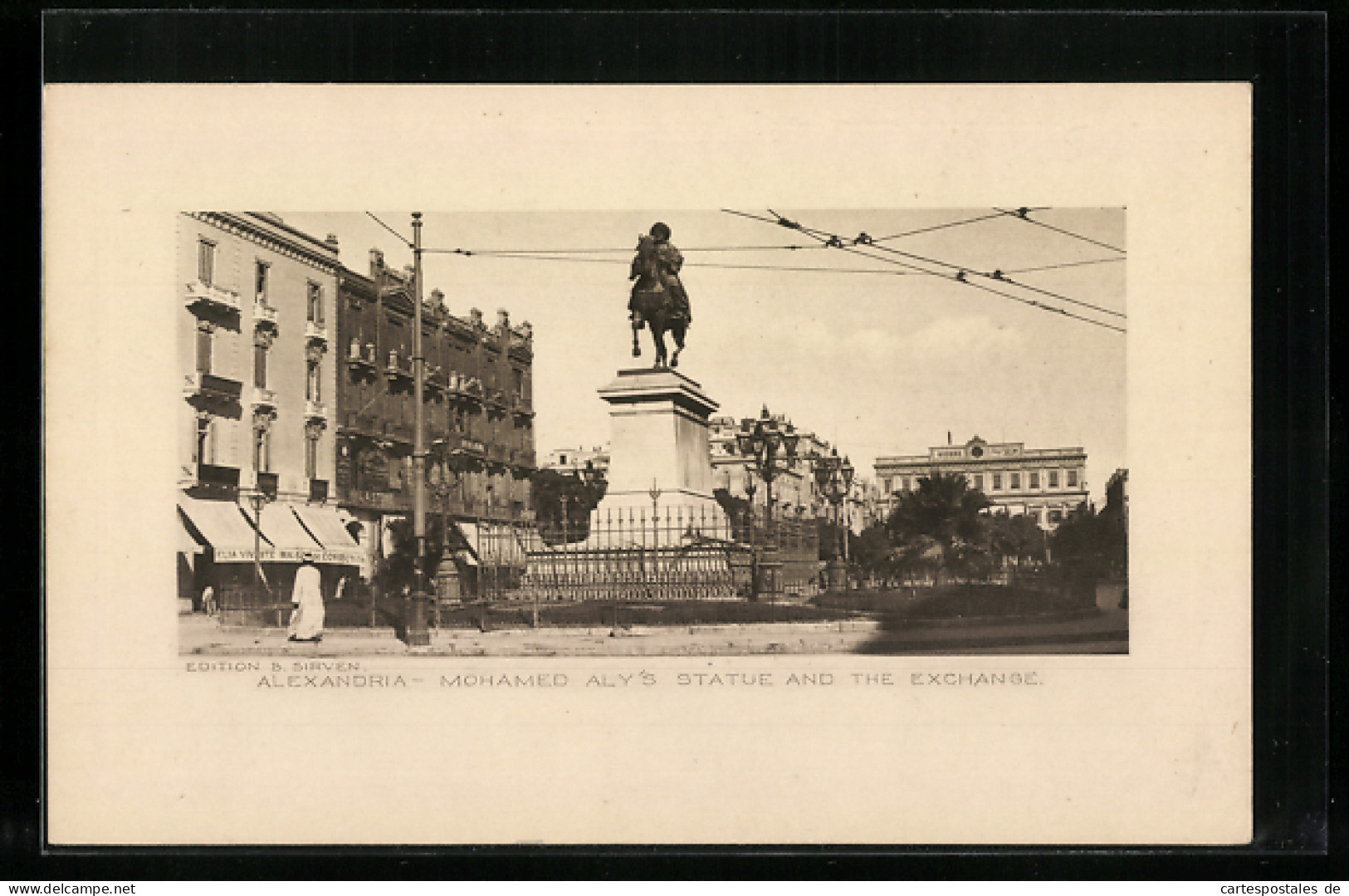 CPA Alexandria, Mohamed Aly`s Statue And The Exchange  - Autres & Non Classés
