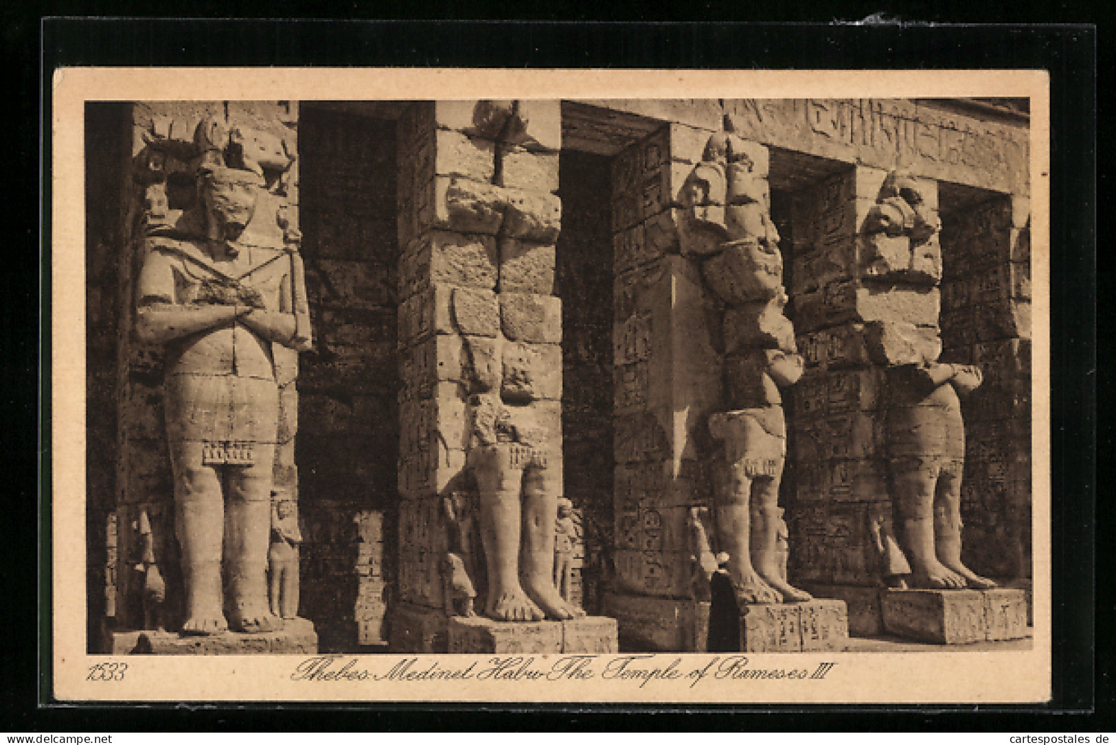 CPA Thebes, Medinet Habu, The Temple Of Ramses III  - Autres & Non Classés