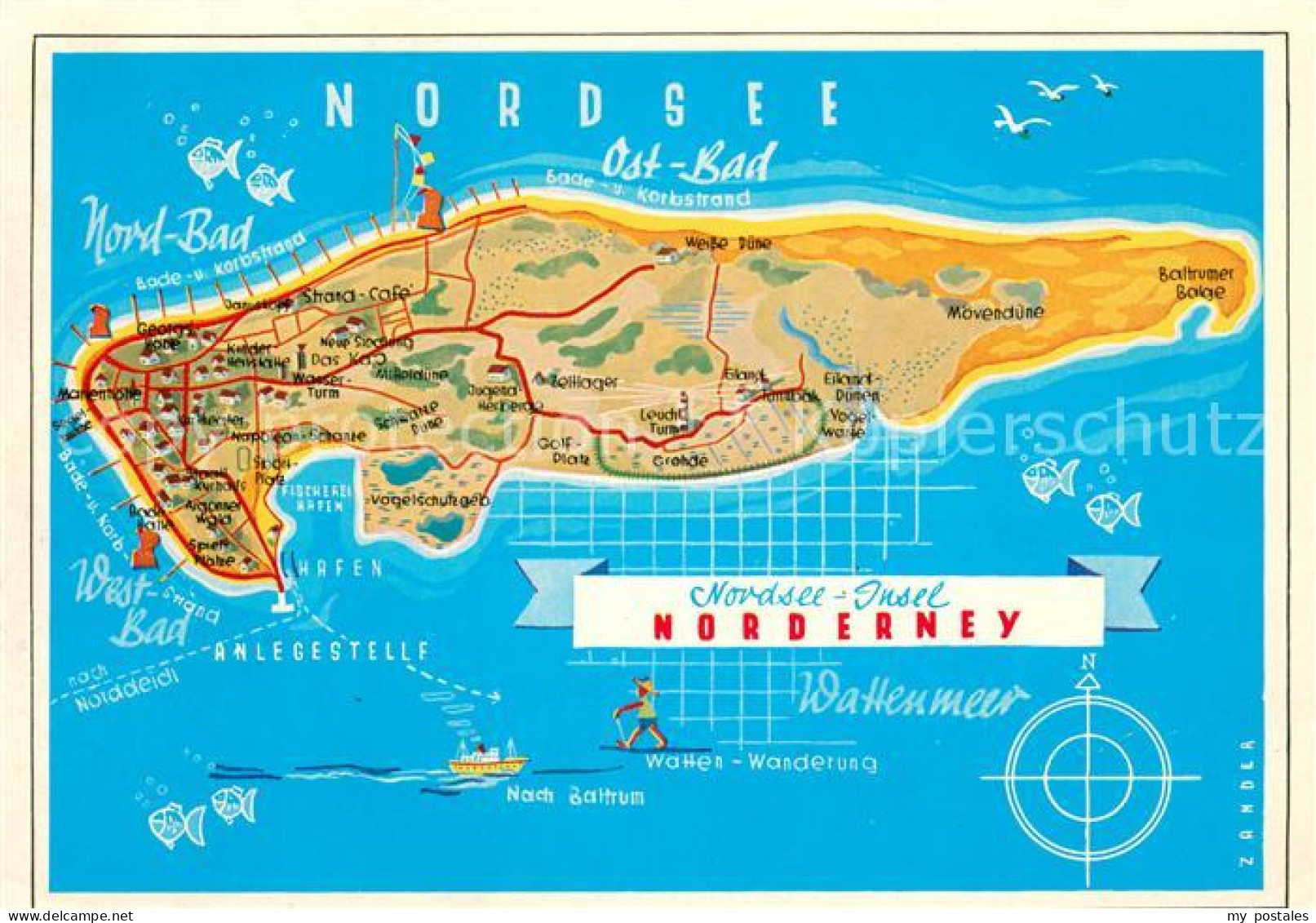 73654947 Norderney Nordseebad Inselkarte Norderney Nordseebad - Norderney