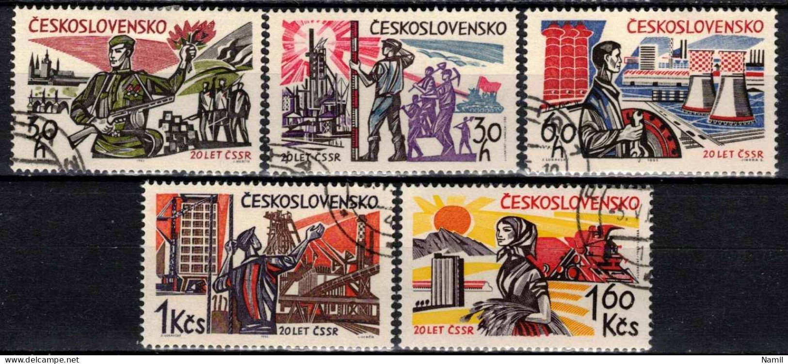 Tchécoslovaquie 1965 Mi 1533-7 (Yv 1399-1403), Obliteré - Used Stamps