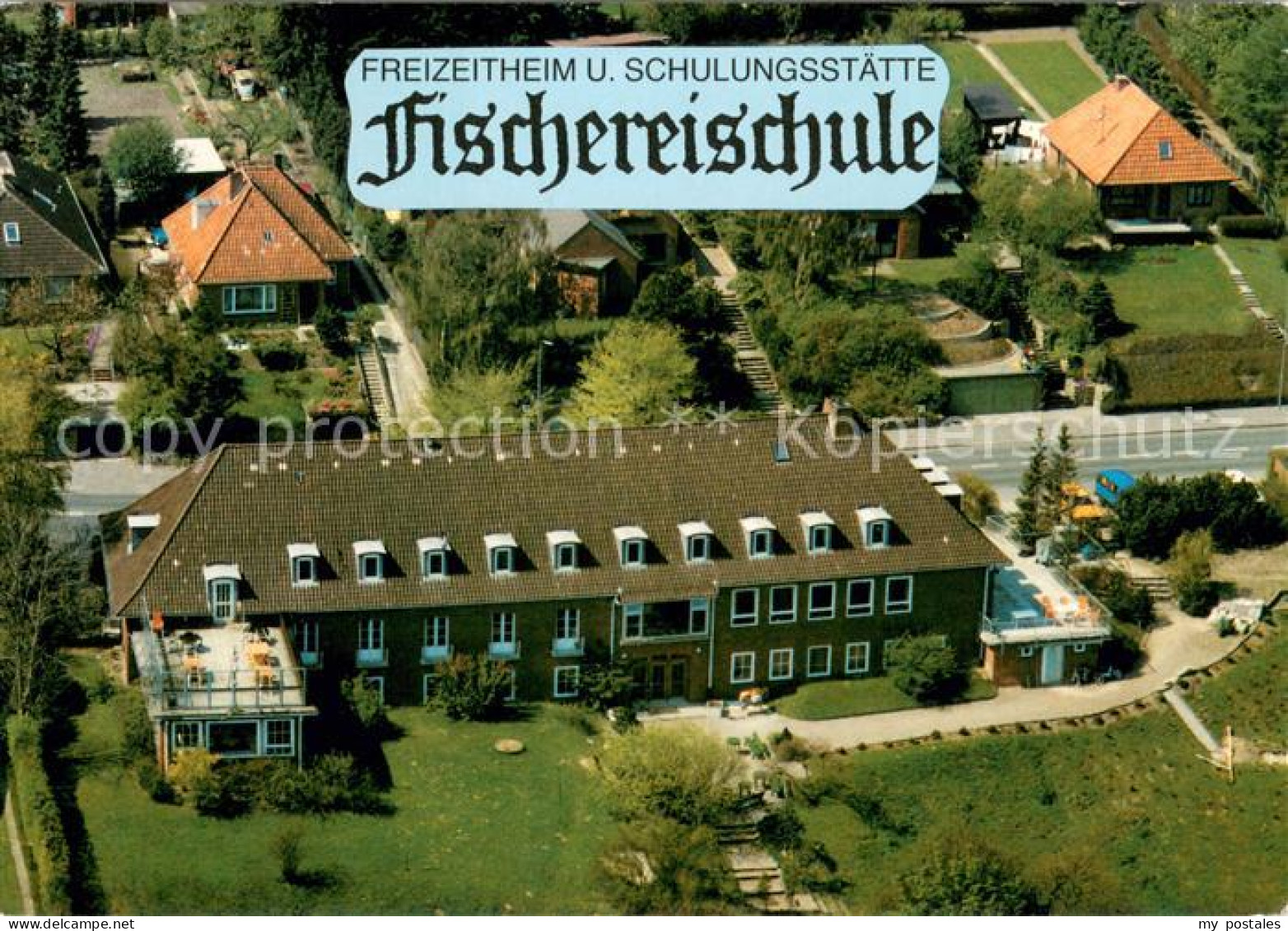 73654873 Eckernfoerde Fischereischule Fliegeraufnahme Eckernfoerde - Eckernfoerde