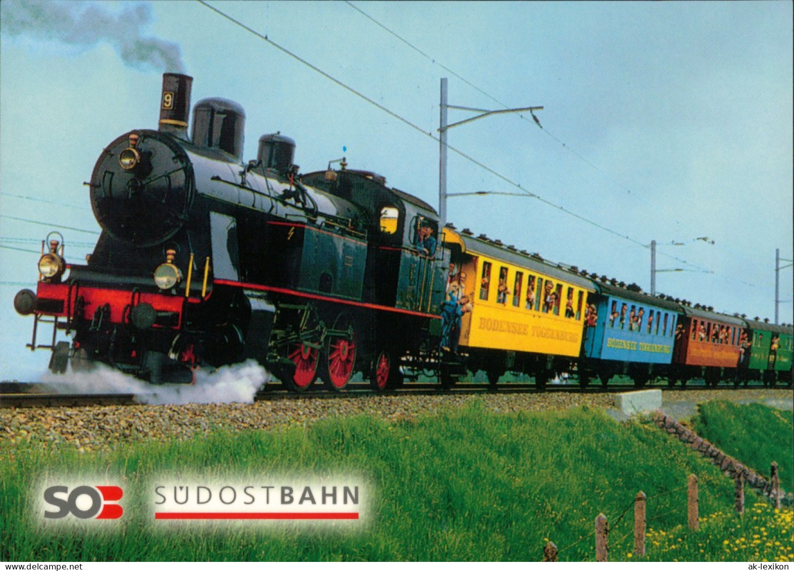 Eisenbahn Nostalgische Dampflok Eb 3/5 Mit Historischen Wagen 1980 Südostbahn - Trenes