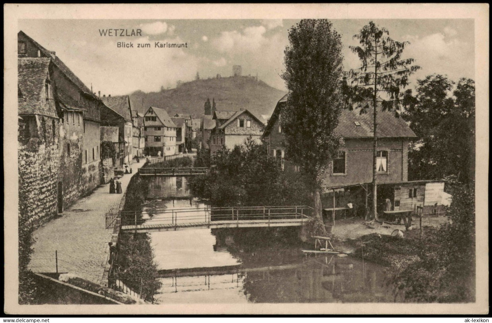 Ansichtskarte Wetzlar Straßenpartie Blick Zum Karlsmunt 1914 - Wetzlar