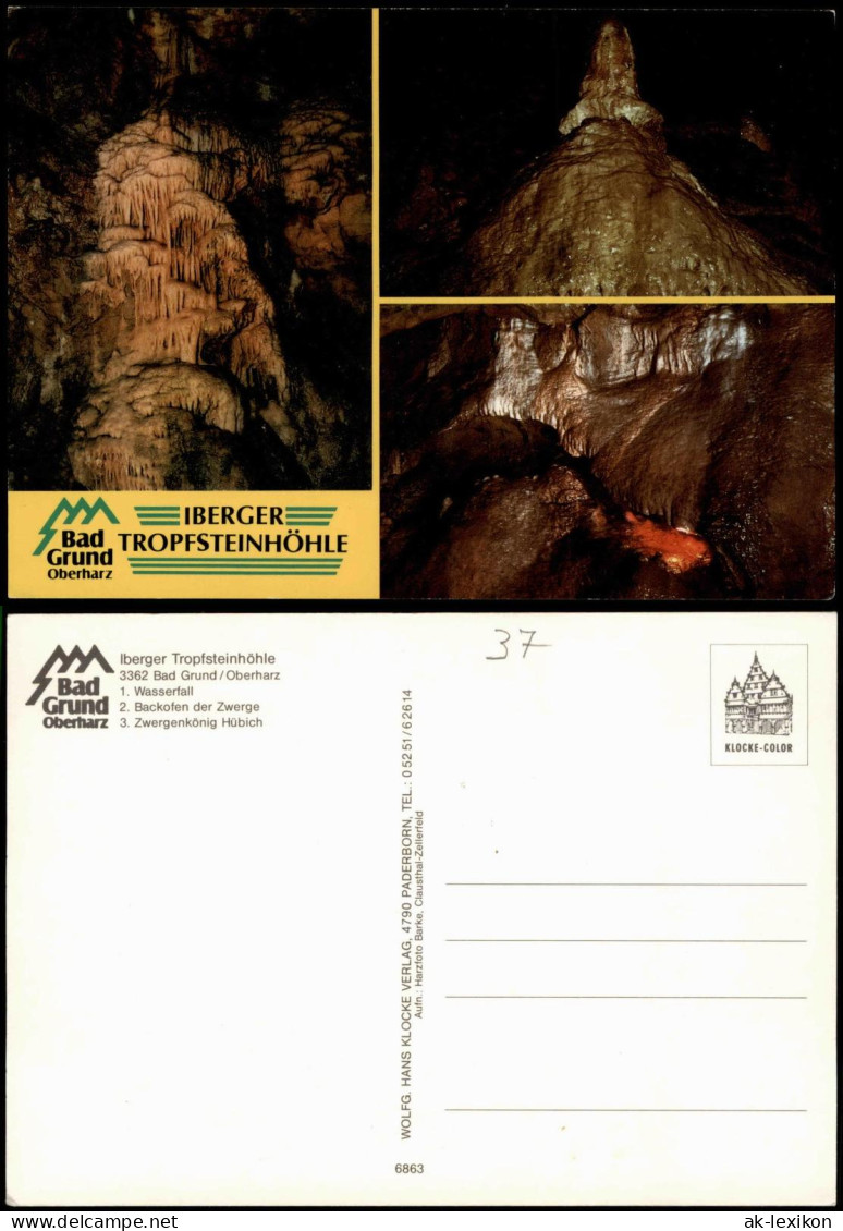Bad Grund (Harz) Iberger Tropfsteinhöhle Zwerge Wasserfall MB 1978 - Bad Grund