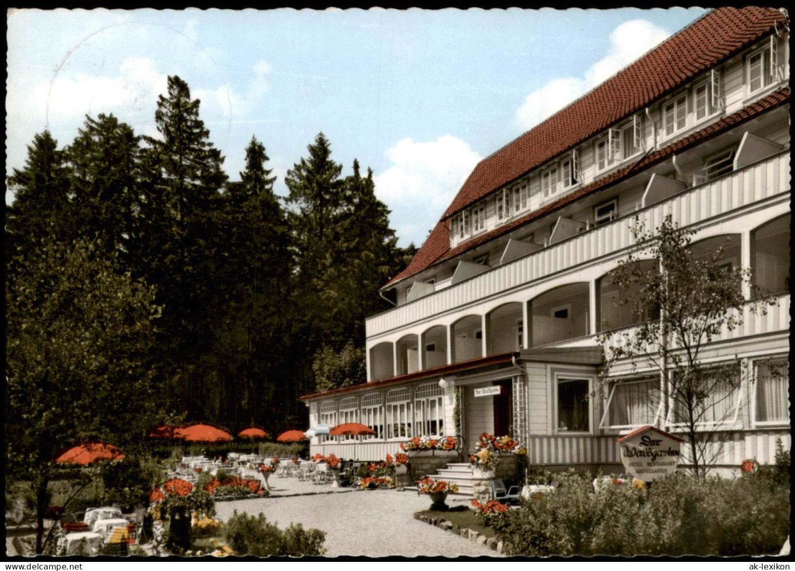 Ansichtskarte Hahnenklee-Goslar Hotel "Der Waldgarten" Colorfoto AK 1968 - Goslar