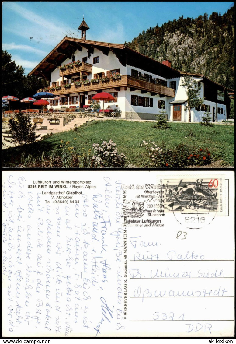 Ansichtskarte Reit Im Winkl Landgasthof Glapfhof 1989 - Reit Im Winkl