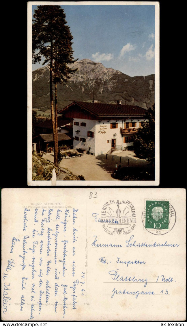 Ansichtskarte Bad Reichenhall Berghof Schroffen 1961 - Bad Reichenhall