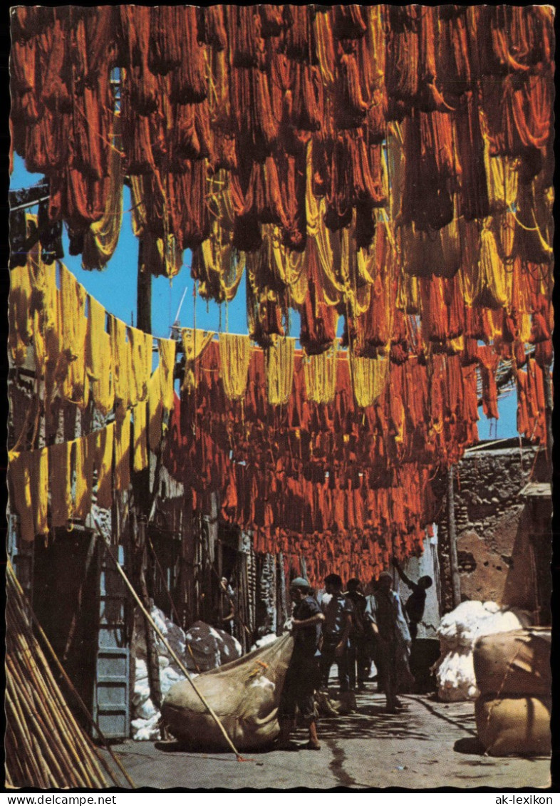 Marrakesch La Rue Des Teinturiers Die Färbergasse The Deyr's Souk 1975 - Marrakech