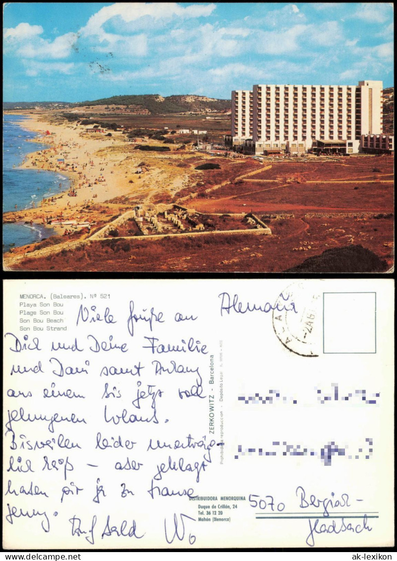 Postales Menorca (Allgemein) MENORCA (Baleares) Playa Son Bou 1975 - Sonstige & Ohne Zuordnung