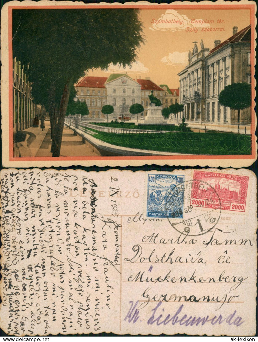 Postcard Steinamanger Szombathely Cemplom Tér. 1921 - Hungary