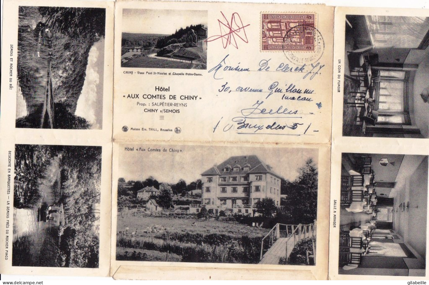 CHINY -  Carte Lettre -  Hotel " Aux Comtes De Chiny " - Rare - Chiny