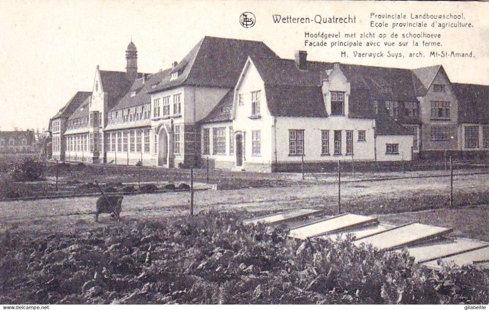 WETTEREN  - QUATRECHT - Ecole Provinciale D'agriculture  - Facade Principale Avec Vue Sur La Ferme - Wetteren