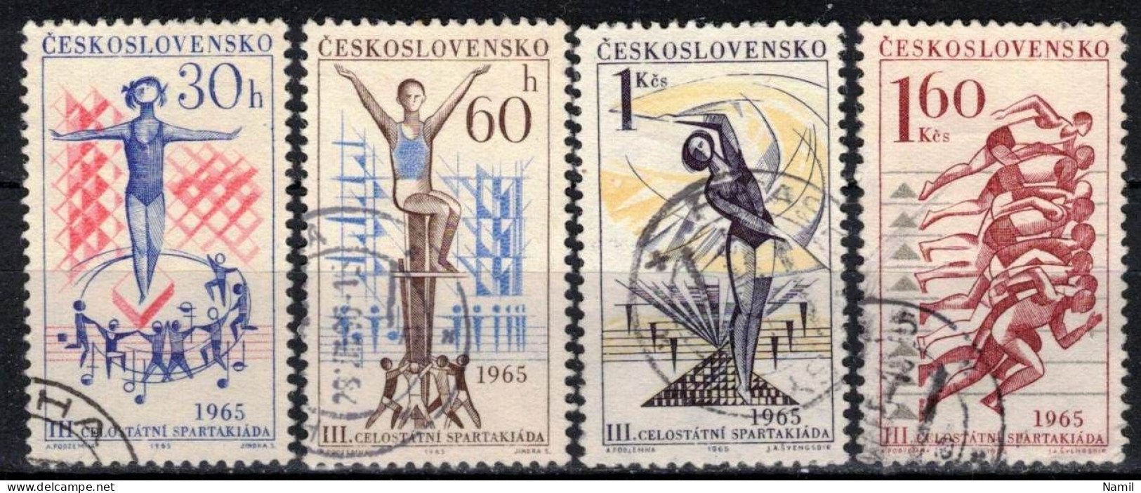 Tchécoslovaquie 1965 Mi 1538-41 (Yv 1404-7), Obliteré - Used Stamps