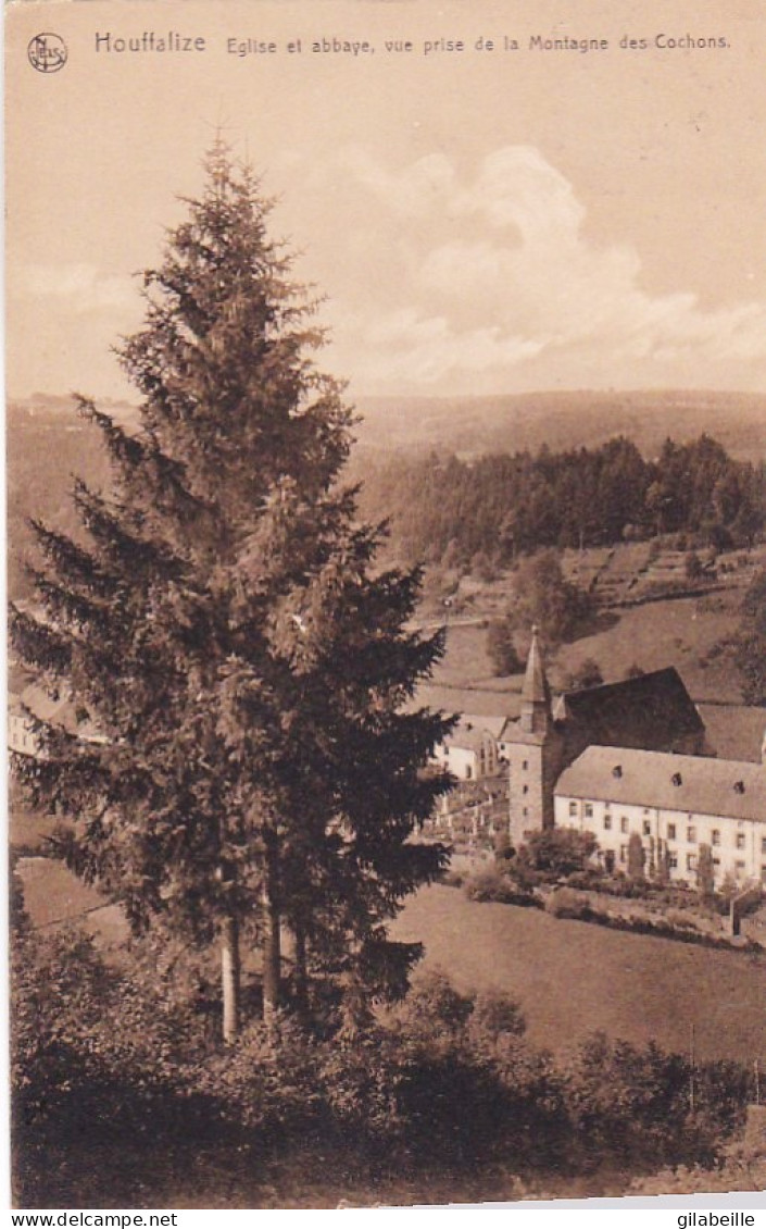 HOUFFALIZE -  Eglise Et Abbaye - Vue Prise De La Montagne Des Cochons - Houffalize