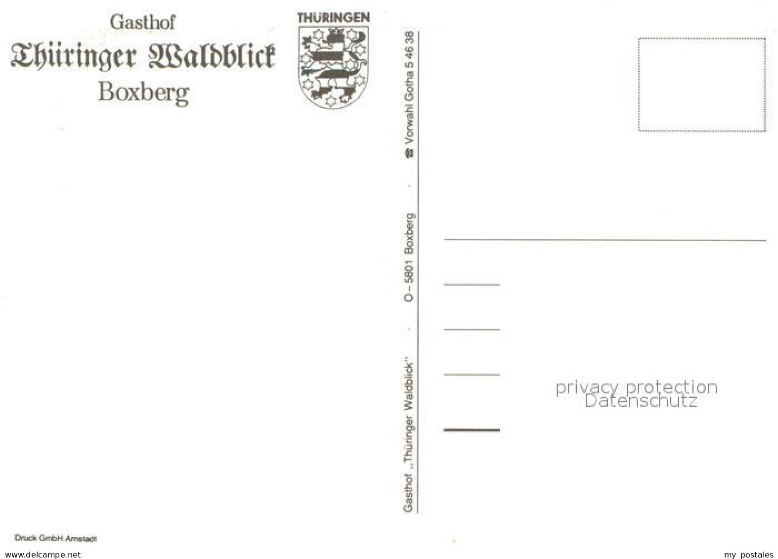 73654745 Boxberg Thueringen Gasthof Thueringer Waldblick Landschaftspanorama  - Gotha