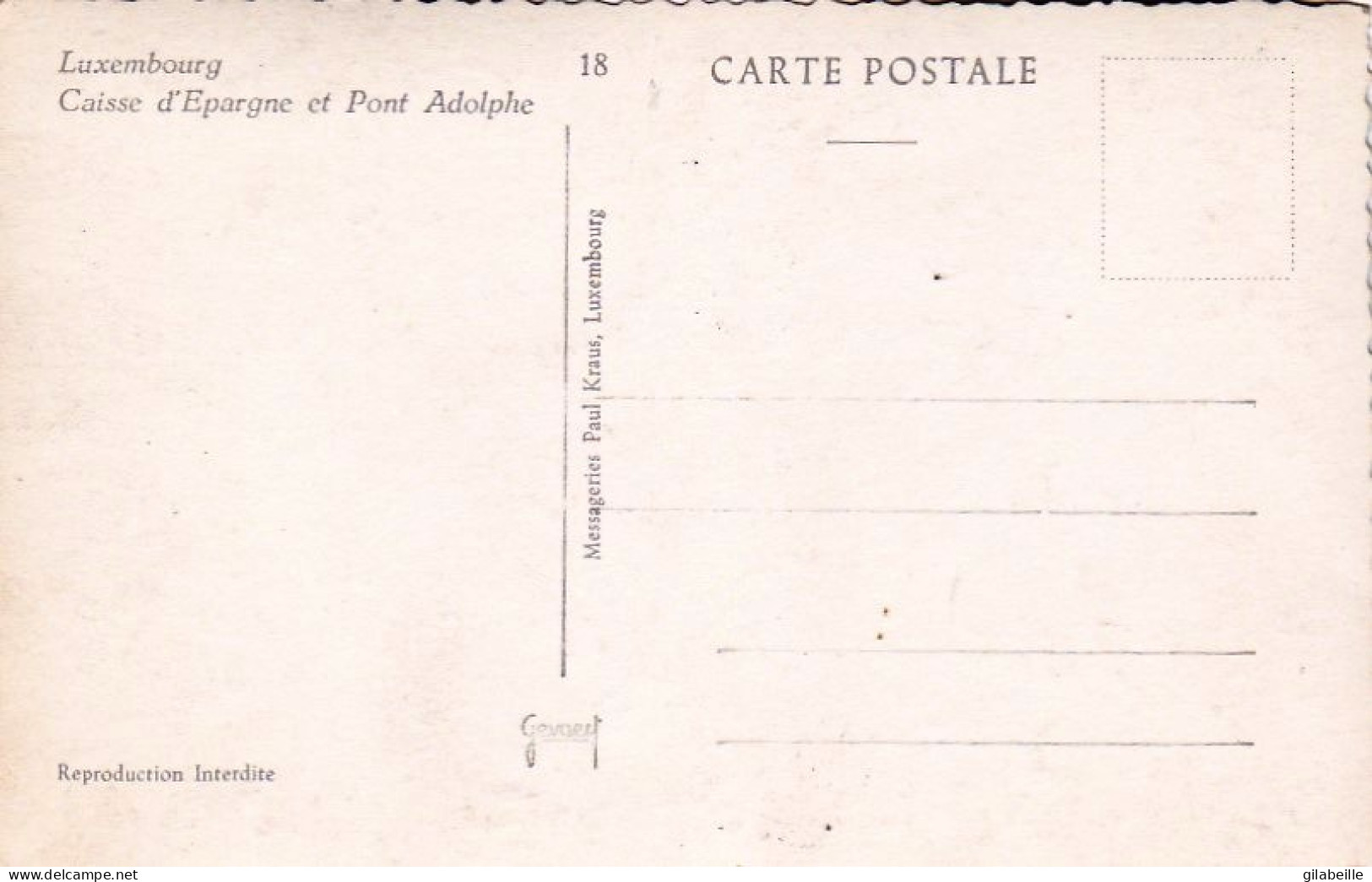 LUXEMBOURG - Caisse D'epargne Et Pont Adolphe - Luxemburgo - Ciudad