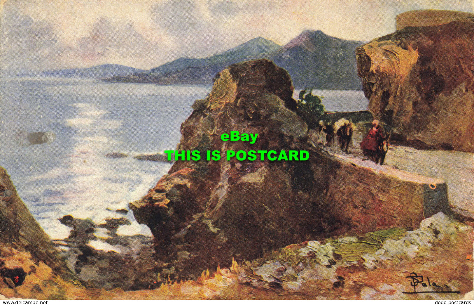 R569140 Painting. Unknown Place. Sea. Cliffs. Mountains. Pala. Proprieta Art. Ri - Mundo