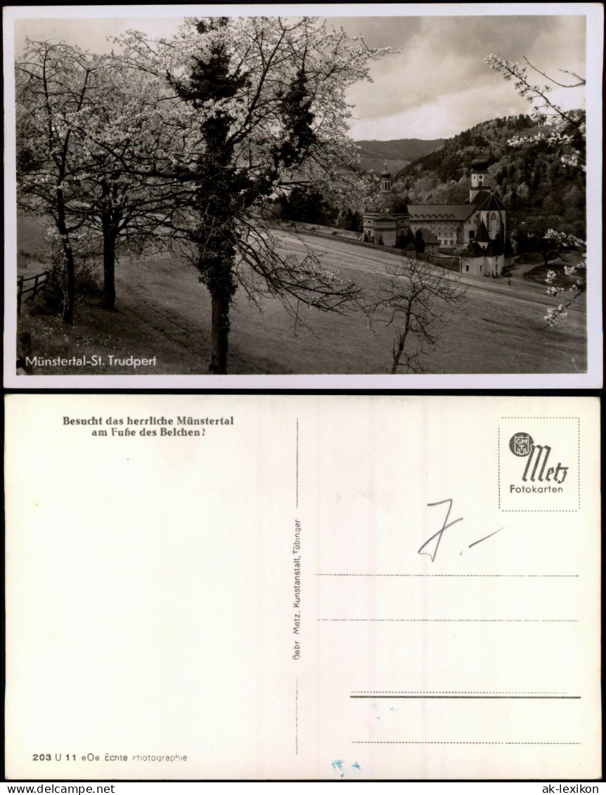 Ansichtskarte Münstertal/Schwarzwald Münstertal-St. Trudpert 1943 - Muenstertal