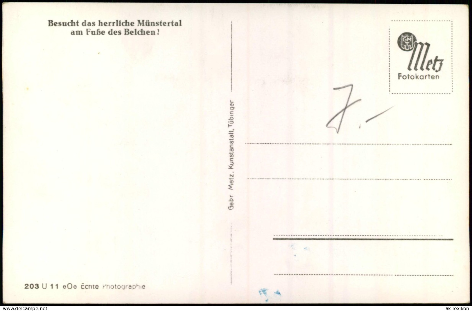 Ansichtskarte Münstertal/Schwarzwald Münstertal-St. Trudpert 1943 - Muenstertal