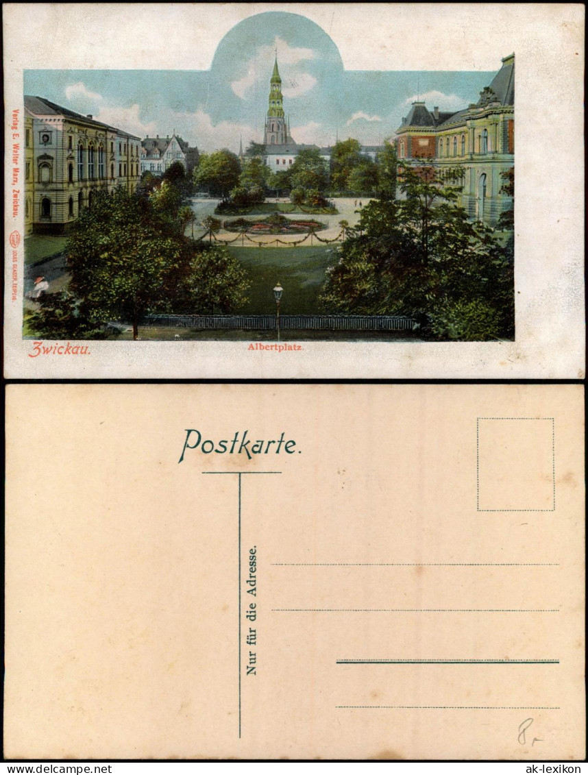 Ansichtskarte Zwickau Albertplatz 1906 - Zwickau