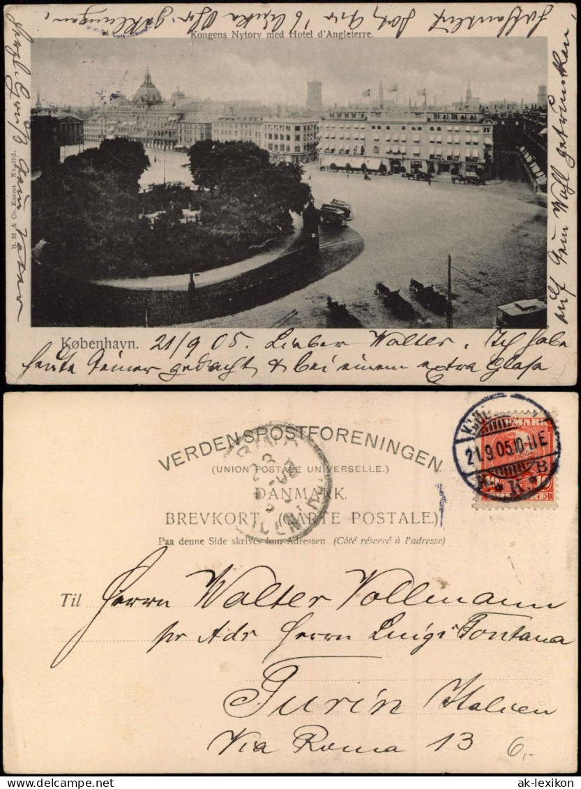 Kopenhagen København Königlicher Neuer Markt Und Hotel D'Angleterre 1905 - Denmark