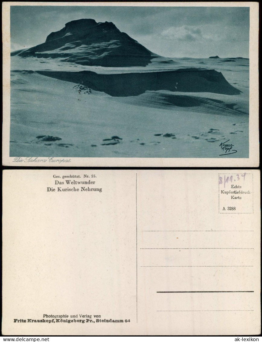 Postcard Sandkrug-Memel Smiltynė Klaipėda Die Sahara Europas 1938 - Ostpreussen