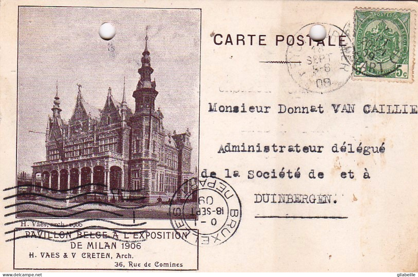 MILANO - Pavillon Belge A L'exposition De Milan 1906 - Milano