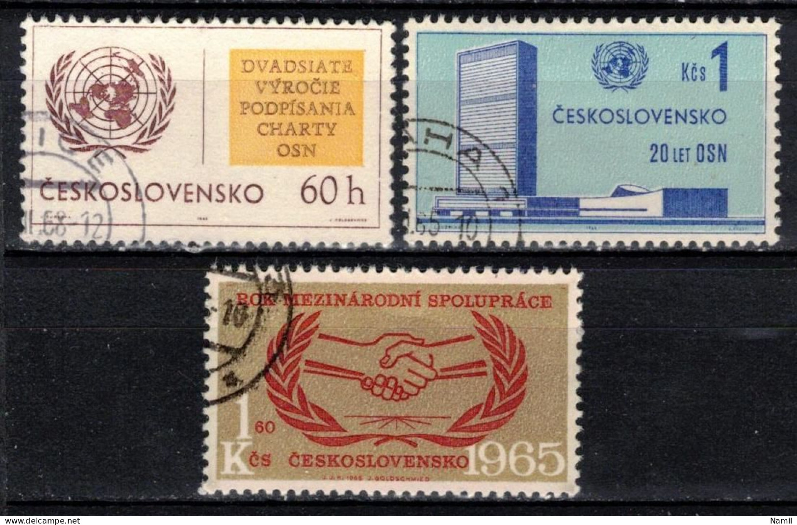 Tchécoslovaquie 1965 Mi 1548-50 (Yv 1414-6), Obliteré - Usados