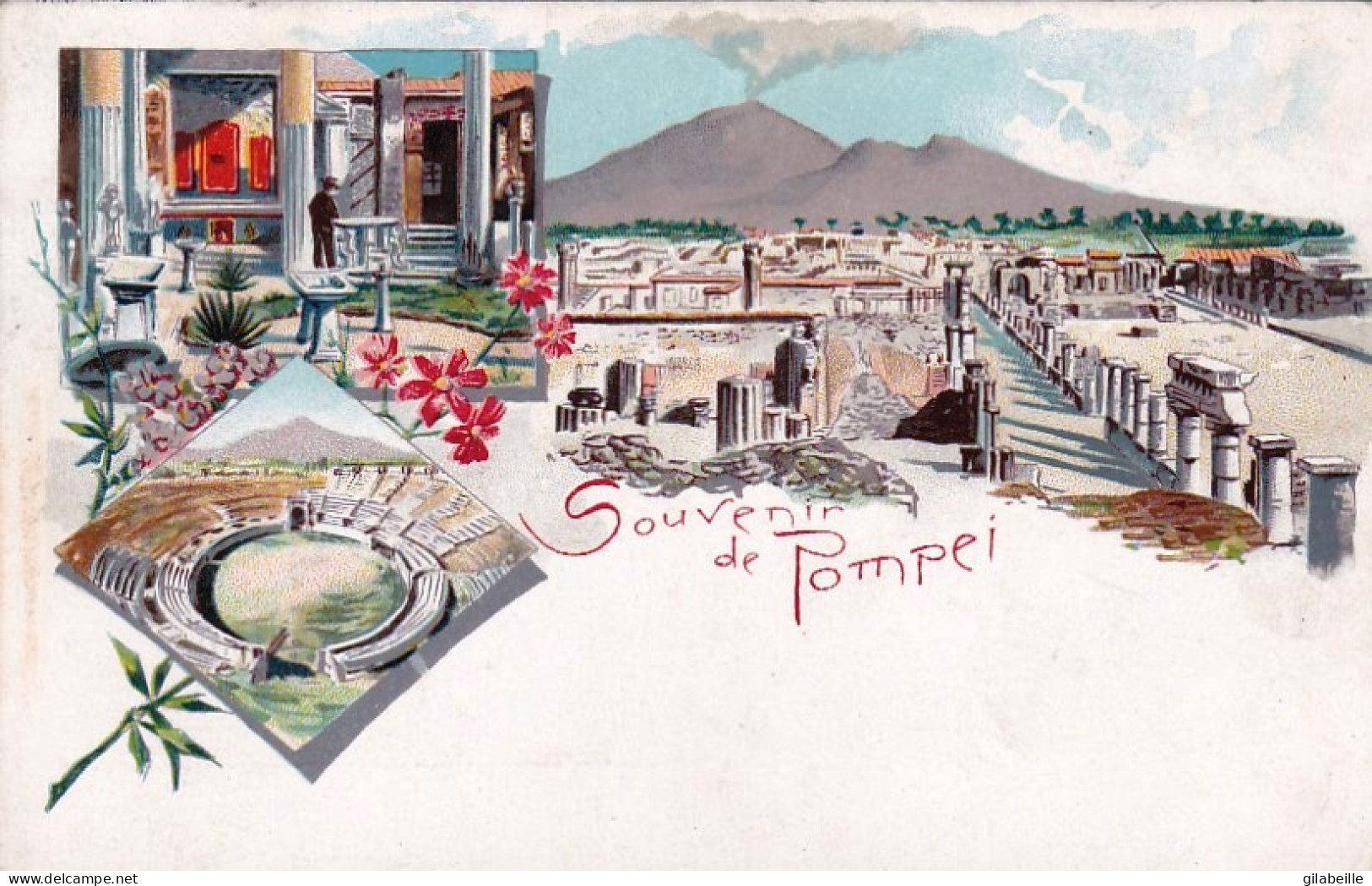 Campania - Souvenir De POMPEI - Litho - Pompei