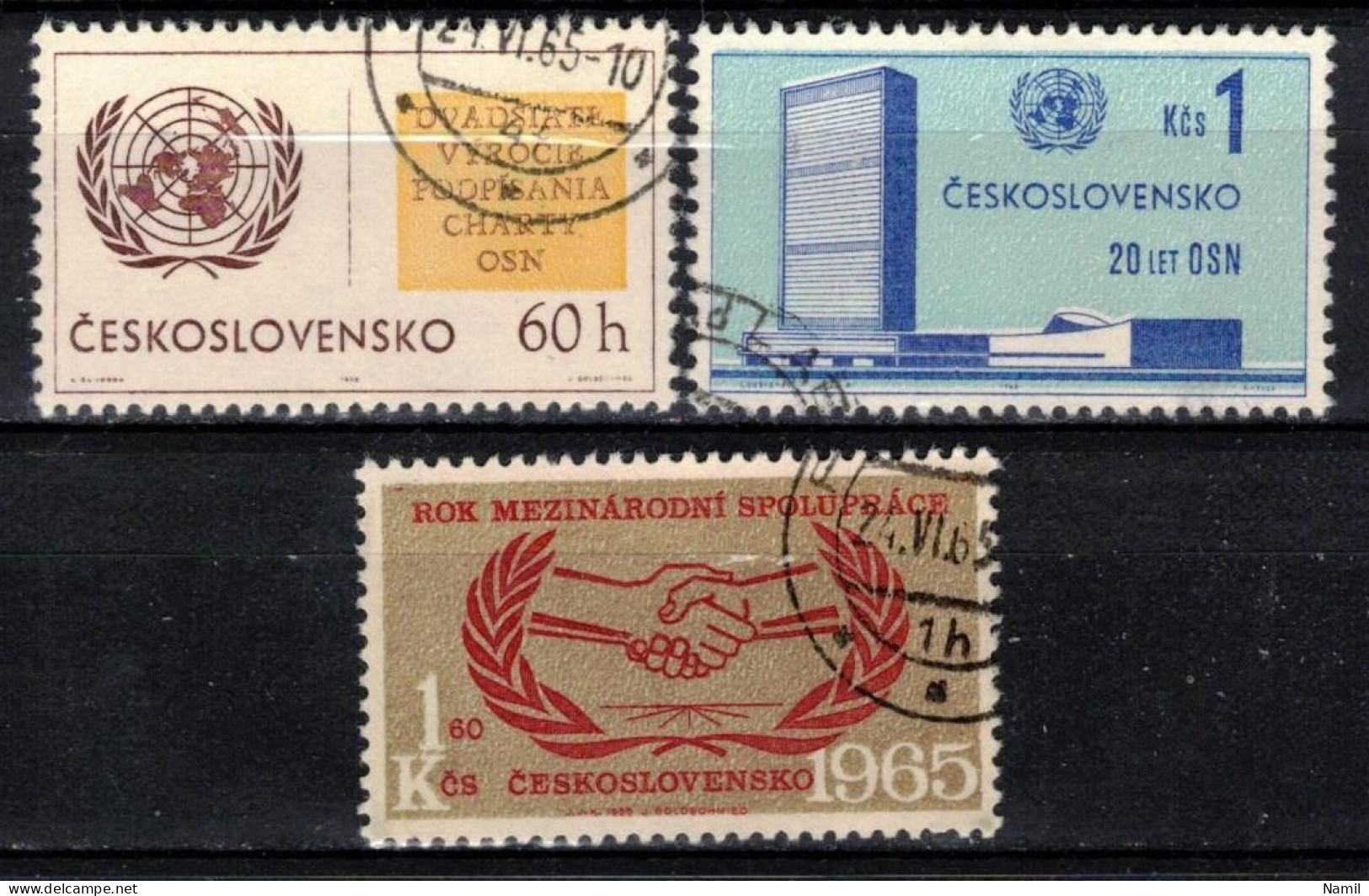 Tchécoslovaquie 1965 Mi 1548-50 (Yv 1414-6), Obliteré - Oblitérés